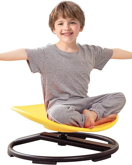 Kids Sensory Chair for Autism Kids Swivel Chair, Sensory Spin Chair Seat Improve Physical Coordination Wobble Chair for Kids Sit and Spin Relief of Motion Sickness - LeafyLoom