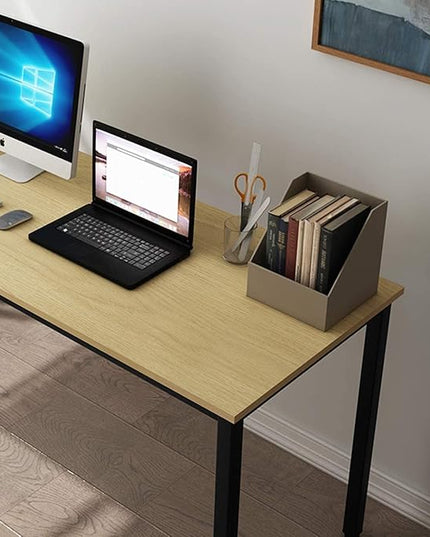 SogesGame Computer Desk, 63 inches Office Desk Computer Table Study Writing Desk Workstation for Home Office, Teak Dining Table - LeafyLoom