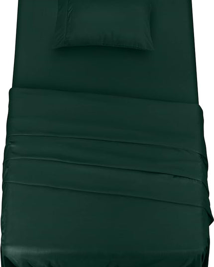 Utopia Bedding Twin Bed Sheets Set - 3 Piece Bedding - Brushed Microfiber - Shrinkage and Fade Resistant - Easy Care (Twin, Emerald) - LeafyLoom