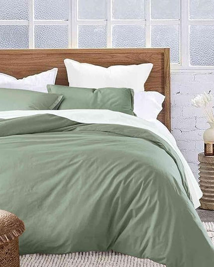 ETDIFFE Sage Green King Comforter Set, 3 Piece Aesthetic Modern Bedding Set - All Season Farmhouse Soft & Lightweight Microfiber Down Alternative Comforter Bed Set with 2 Pillow Shams for Women Men - LeafyLoom