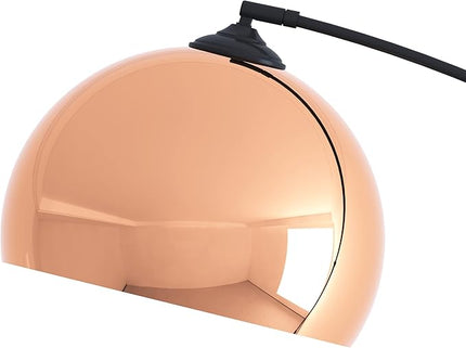 GETINLIGHT 66" Modern Rose Gold Arc Floor Lamp with Metal Shade and Black Marble Base, LED Bulb Included, IN-0806-1-CP - LeafyLoom