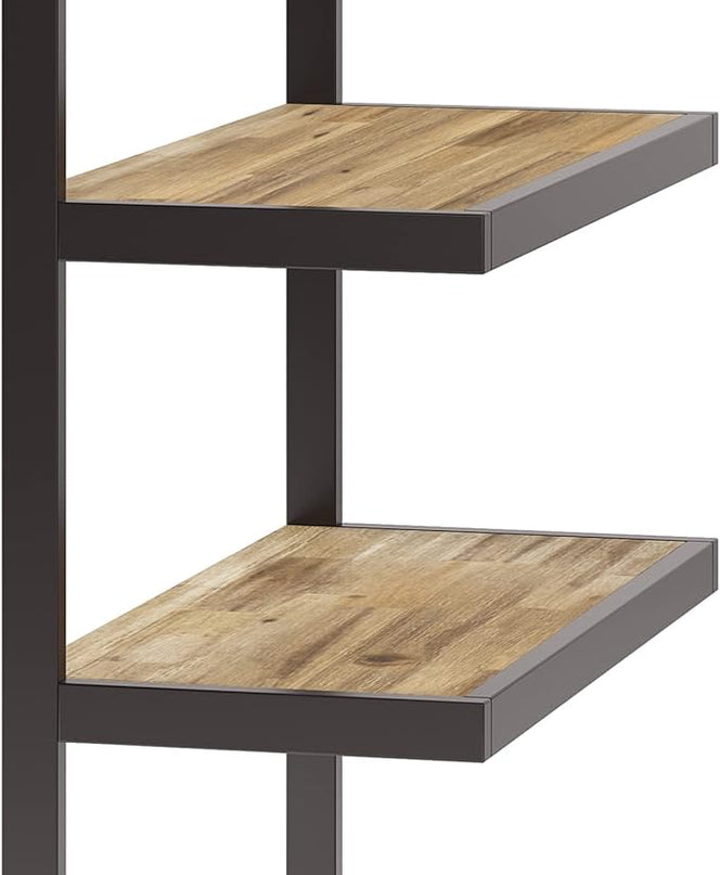 SIMPLIHOME Erina SOLID ACACIA WOOD 36 Inch Rectangle Modern Industrial Bookcase in Distressed Golden Wheat, for The Living Room, Study Room and Office - LeafyLoom