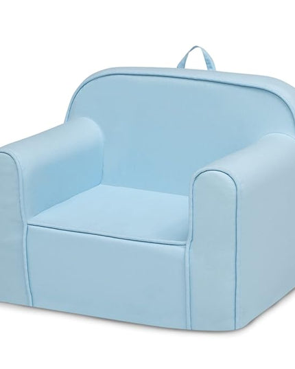 Delta Children Cozee Chair for Kids for Ages 18 Months and Up, Light Blue - LeafyLoom