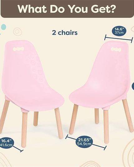 B. toys Pink B. Spaces Chairs Set - LeafyLoom
