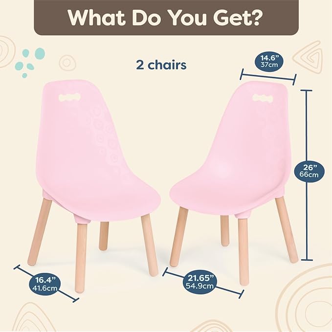 B. toys Pink B. Spaces Chairs Set - LeafyLoom