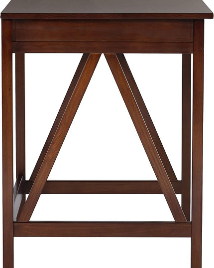 Linon Home Dcor Titian Laptop Desk, Antique Tobacco, 31.5" W x 24.02" D x 30" H - LeafyLoom