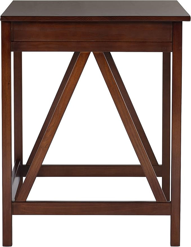 Linon Home Dcor Titian Laptop Desk, Antique Tobacco, 31.5" W x 24.02" D x 30" H - LeafyLoom