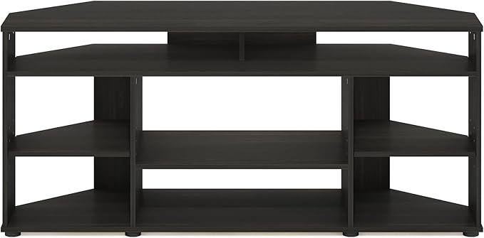 Furinno Jensen Entertainment Center, 55 Inch TV Size, Espresso - LeafyLoom