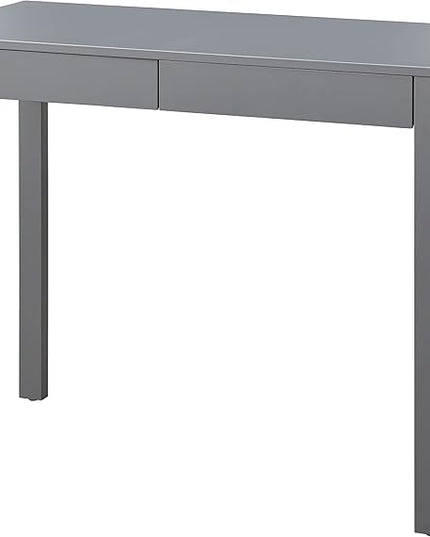 Target Marketing Systems Gabby Home Office, Study Room, Vanity or Bedroom, Computer 2 Drawers, Contemporary Style Desk with Storage, 40” x 20”, Charcoal - LeafyLoom