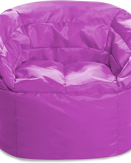 Posh Creations Structured Comfy Seat for Playrooms and Bedrooms, Large Bean Bag Chair, Sonoma Lounger, Purple - LeafyLoom