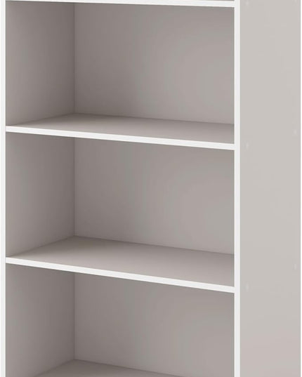 Apexa 4-Tier Cube Storage Organizer Shelves, Stackable Wood Bookcase Fits Cubby Bins for Organization, Dorm Teen Room Decor & Home Office, Greige - LeafyLoom