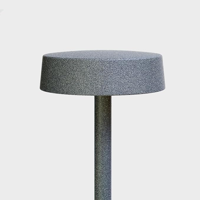 2 Pack Rechargeable Cordless Table Lamp Outdoor Portable LED Battery Operated Light - 3 Color Temperatures Touch Dimmable, IP54 Protection, Suitable for Indoor or Outside (Grey) - LeafyLoom