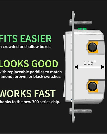 Zooz 800 Series Z-Wave Long Range S2 Dimmer Switch ZEN77 800LR, White | Simple Direct 3-Way and 4-Way Solution (Works with Regular Switches, No Aux Switch Needed) | Z-Wave Hub Required ZOOZ