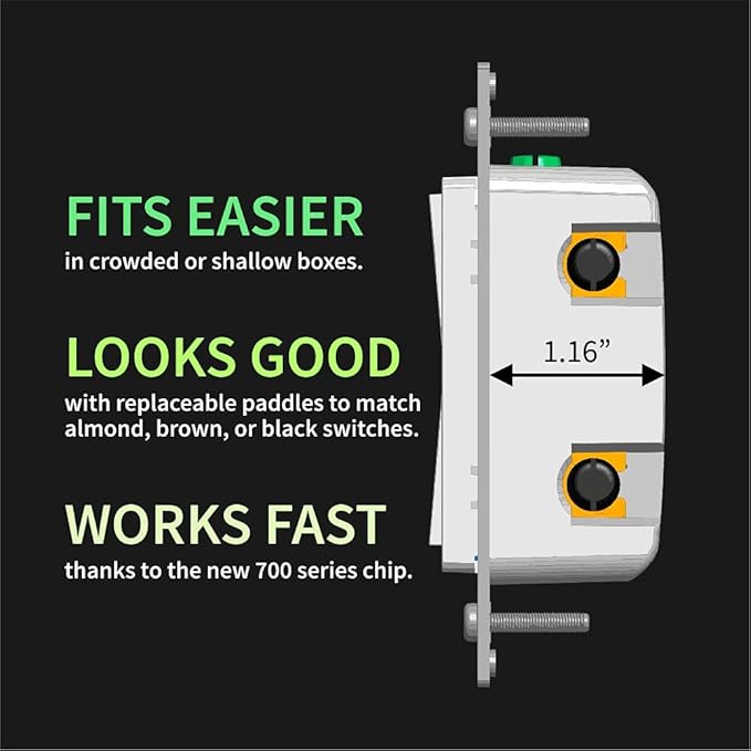 Zooz 800 Series Z-Wave Long Range S2 Dimmer Switch ZEN77 800LR, White | Simple Direct 3-Way and 4-Way Solution (Works with Regular Switches, No Aux Switch Needed) | Z-Wave Hub Required ZOOZ