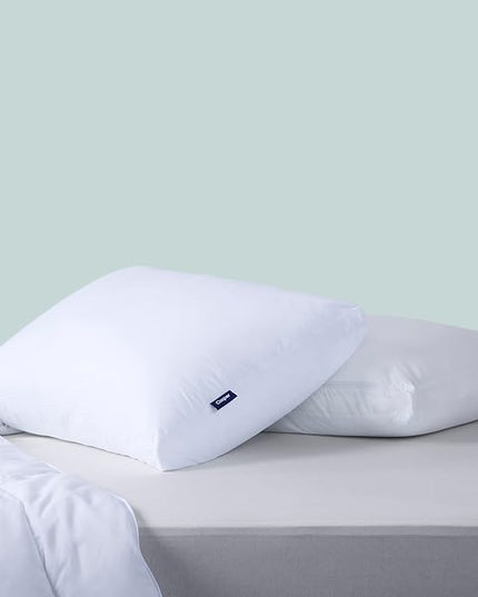 Casper Sleep Element Mattress, King, Grey & Original Pillow for Sleeping, King, White, Two Pack - LeafyLoom
