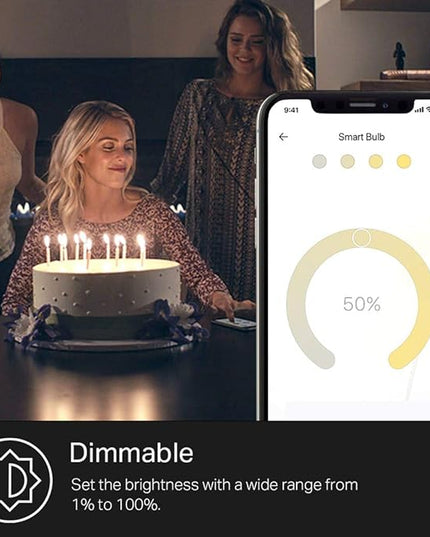 Kasa Smart Light Bulbs that works with Alexa and Google Home, Dimmable Smart LED Bulb, A19, 9W, 800Lumens, Soft White(2700K), CRI≥90, WiFi 2.4Ghz only, No Hub Required, 4 Count (Pack of 1)(KL110P4) KasaSmartbyTP-Link