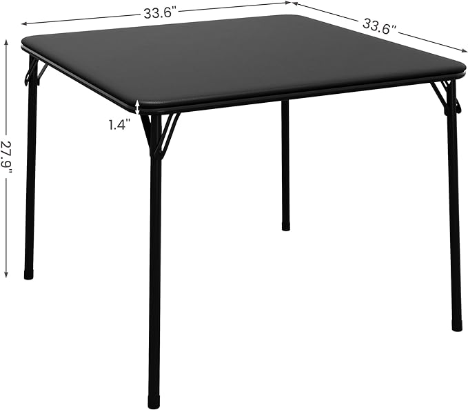 IDEALHOUSE Portable Folding Card Table and Chair Set of 5, Pu Upholstered Foldable Table, and All Metal Folding Chairs, Table and Chairs Suitable for Dining Room, Living Room, Office, Camping - LeafyLoom
