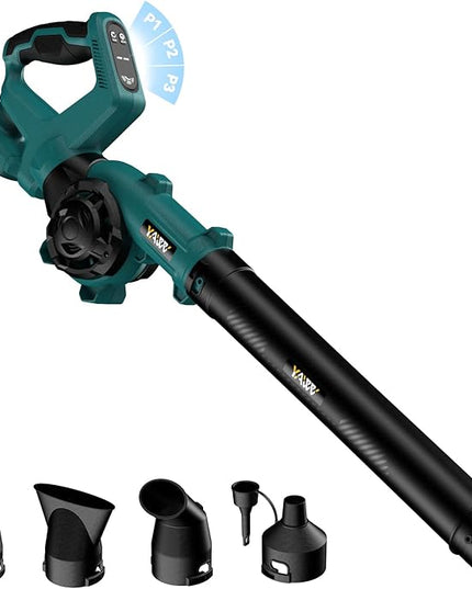 Leaf Blower, Cordless Leaf Blower for Makita 18V Battery, 3 Speed Modes Up to 200MPH, 270° Rotatable Electric Leaf Blower with 4 Blowing Nozzles for Lawn Care and Yard(Battery Not Included) - LeafyLoom