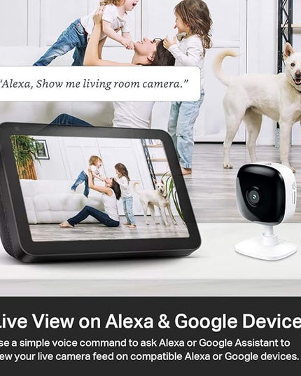 Kasa Smart Security Camera for Baby monitor, 1080p HD Indoor-Camera for Home Security with Motion Detection, Two-Way Audio, Night Vision, Cloud & SD Card Storage, Works with Alexa & Google Home (EC60) KasaSmartbyTP-Link