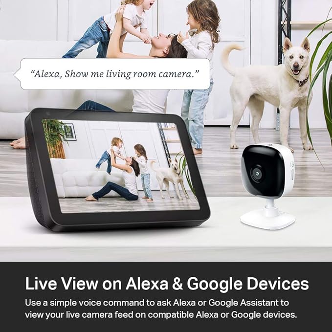 Kasa Smart Security Camera for Baby monitor, 1080p HD Indoor-Camera for Home Security with Motion Detection, Two-Way Audio, Night Vision, Cloud & SD Card Storage, Works with Alexa & Google Home (EC60) KasaSmartbyTP-Link