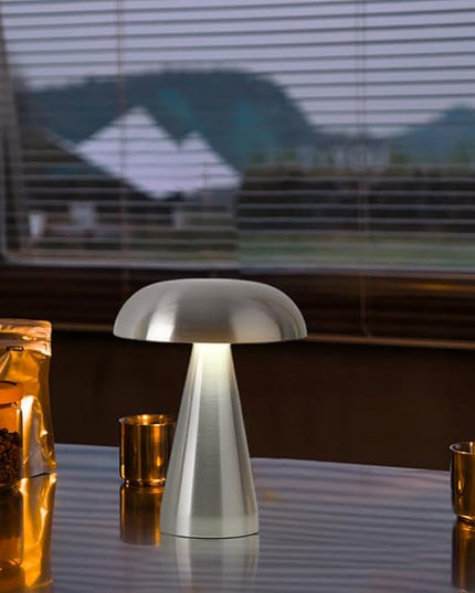 Portable Metal Desk Lamp,3-Color Touch Control, Rechargeable Battery - Ideal Bedside Lamp for Bedroom Nightstand - LeafyLoom
