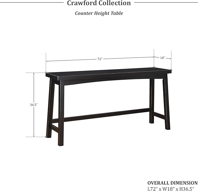 Lexicon Bar Table Set for 3, Small Kitchen table set Kitchen Island Table with 3 Saddle Bar Stools, 4 Piece Dining Table Set for Breakfast Nook, Living Room, Apartment, Counter Height, Black - LeafyLoom