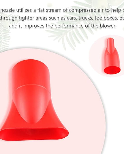 Flat Nozzle for Milwaukee M18 2724-20 & 2724-21 Fuel Leaf Blower, Work for Drying, Blow-Drying - Leaf Blower Flat Nozzle Tip (Red) - LeafyLoom