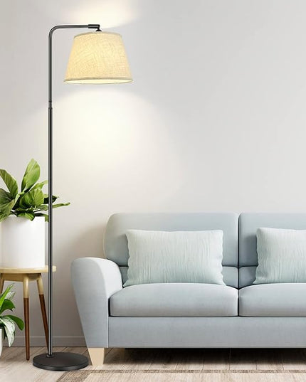 Floor Lamp with 3 Color Temperatures for Living Room Bedroom Office, 12W LED Bulb included, Modern Standing Lamp Tall Bright Corner Floor Lamp with Shade - LeafyLoom