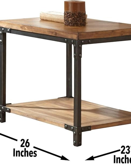 NicBex Coffee Table Wooden Coffee Table with Storage Rectangle Center Tables with Bottom Shelf End Table for Living Room, Dining Room, Office, and Bedroom,23" W, Honey+Black - LeafyLoom