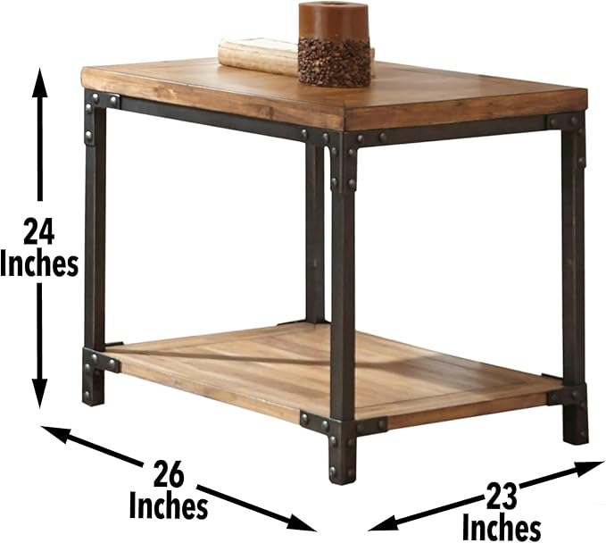 NicBex Coffee Table Wooden Coffee Table with Storage Rectangle Center Tables with Bottom Shelf End Table for Living Room, Dining Room, Office, and Bedroom,23" W, Honey+Black - LeafyLoom