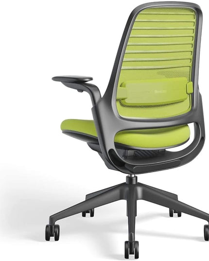 Steelcase Series 1 Office Chair - Ergonomic Work Chair with Wheels for Carpet - Helps Support Productivity - Weight-Activated Controls, Back Supports & Arm Support - Easy Assembly - Wasabi - LeafyLoom