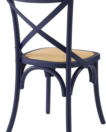 Modway Gear Side Set of 2, Two Dining Chairs, Midnight Blue - LeafyLoom
