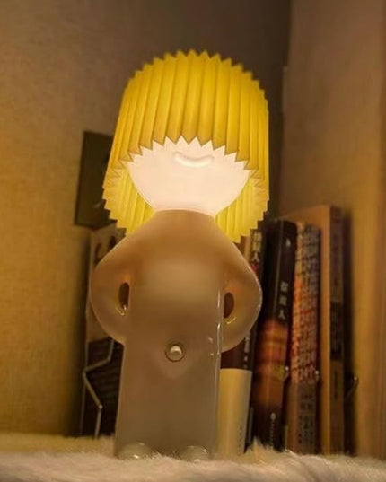 Little Naughty boy Desk lamp,A Little Shy Desk lamp, Bedside Night Light,Naughty boy Mr.P a Little Shy Man Creative lamp,Home Decoration Beautiful Gift (Yellow) - LeafyLoom