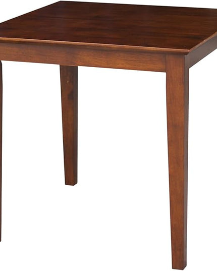 IC International Concepts International Concepts Shaker Leg Solid Wood Inch, Espresso Dining Table, 30 in x 30 - LeafyLoom