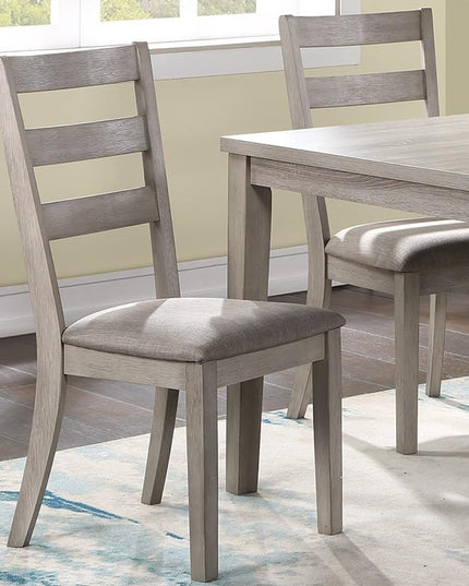 NicBex Small Dining Table Set for 4 Dining Room Set 5pc Dining Set Kitchen Dinette Wooden Top Table and Chairs Upholstered Cushions Seats Ladder Back Chair Dining Room, Natural - LeafyLoom