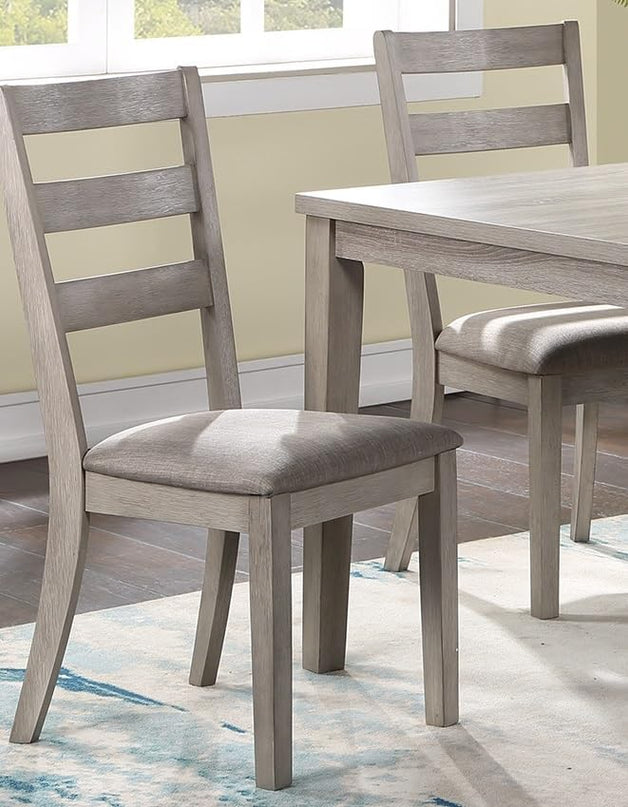 NicBex Small Dining Table Set for 4 Dining Room Set 5pc Dining Set Kitchen Dinette Wooden Top Table and Chairs Upholstered Cushions Seats Ladder Back Chair Dining Room, Natural - LeafyLoom