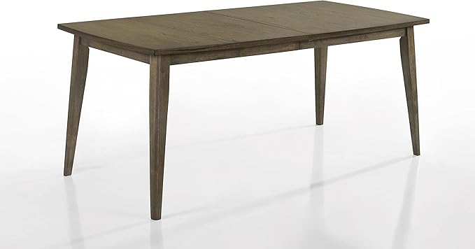 NicBex 35Inch Rectangular Expandable Dining Table,Modern Minimalist Kitchen Table with Extension Leaf for 4 to 6,Dining Room Table for Kitchen,Small Space and Living Room,Space-Saving,Brown - LeafyLoom