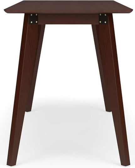 HON Basyx BSX55WPLMWMW Modern Home Office Wood Computer Desk, 55", Walnut - LeafyLoom
