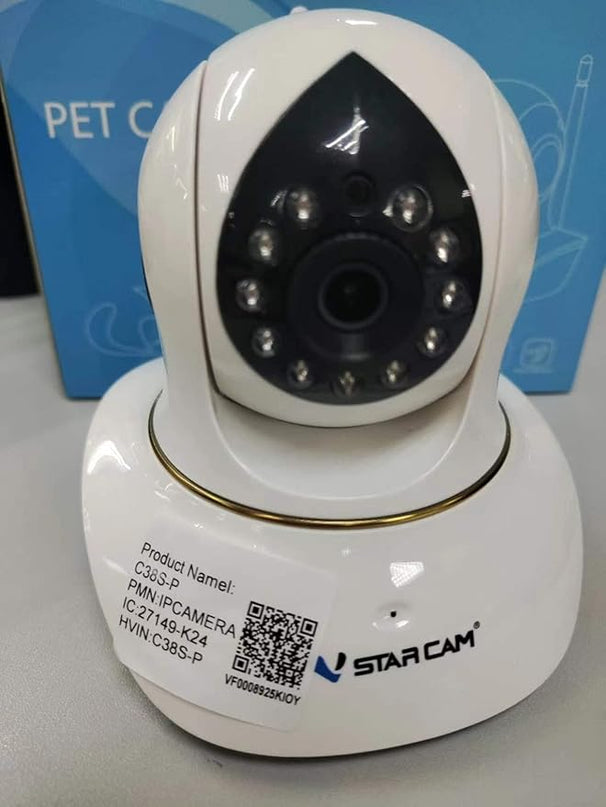 VSTARCAM Pet Camera with Laser, 3MP 2.4GHz WiFi Interactive Dog & Cat Laser Toy with Night Vision, Motion Detection Alerts, APP Remote Control Indoor Security Camera for Pet Monitoring VSTARCAM