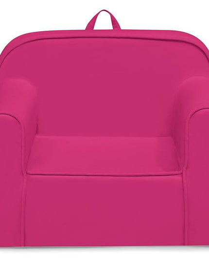 Delta Children Cozee Chair -Foam Kids Chair for Ages 18 Months and Up, Hot Pink - LeafyLoom