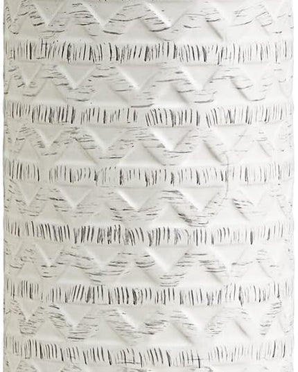 PoKat 24" Modern Contemporary Ceramic Lamp Set of 2 for Living Room White Desk Decor Lamps for Bedroom Farmhouse Bedside Nightstand End Table Lamps, White - LeafyLoom