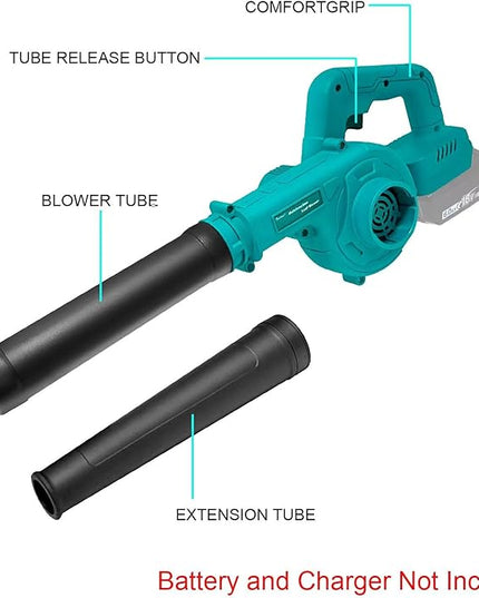 Cordless Leaf Blower for Makita 18V Battery for Lawn Care Leaf Blowing, Car, Corner Dust Clearing(Tool Only,No Battery) - LeafyLoom