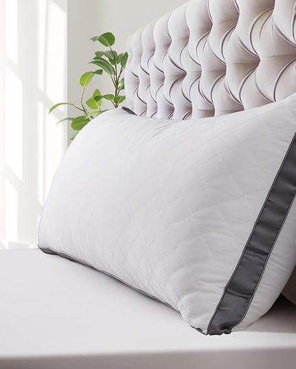 WhatsBedding Memory Foam Body Pillow -Fluffy Body Pillows for Adults -Large Long Bed Pillows for Sleeping - 20x54 inch, White - LeafyLoom