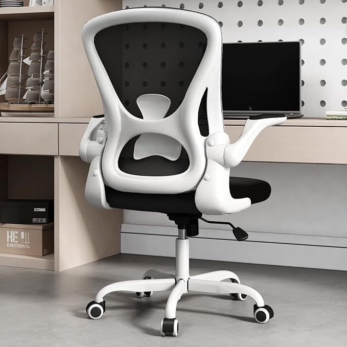 Sytas Home Office Chair Ergonomic, Mesh Desk Chair Lumbar Support, Ergonomic Computer Chair Adjustable Armrest - LeafyLoom