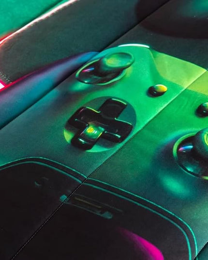 Gamer Comforter Sets for Teen Boys,Gaming Bedding Sets Full,Video Game Bedspread,Game Gamepad Bed Set,Controller Bedding Gamer Home Decor 3 Piece 1 Comforter and 2 Pillowcases - LeafyLoom