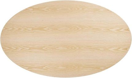 Modway Lippa Dining Table, 60", Gold Natural - LeafyLoom