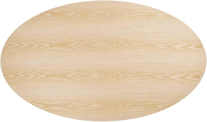 Modway Lippa Dining Table, 60", Gold Natural - LeafyLoom