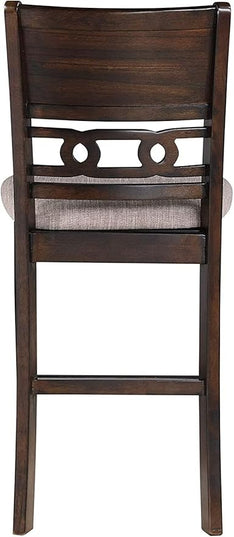 New Classic Furniture Gia Counter Chairs, Set of 2, Cherry Brown - LeafyLoom
