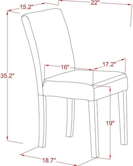 East West Furniture DLAB5-LWH-02 5 Piece Dining Room Table Set Includes a Round Kitchen Table with Dropleaf and 4 Light Beige Linen Fabric Parson Dining Chairs, 42x42 Inch, Linen White - LeafyLoom