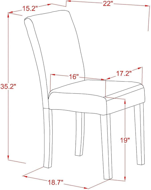 East West Furniture DLAB5-OAK-04 5 Piece Dinette Set for 4 Includes a Round Dining Room Table with Dropleaf and 4 Light Tan Linen Fabric Parsons Dining Chairs, 42x42 Inch, Oak - LeafyLoom